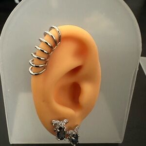 Silver ear cuff